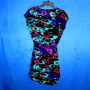 Shameless Abstract Print Mini Dress - Women's Size S - Multicolor - Vibrant Stat